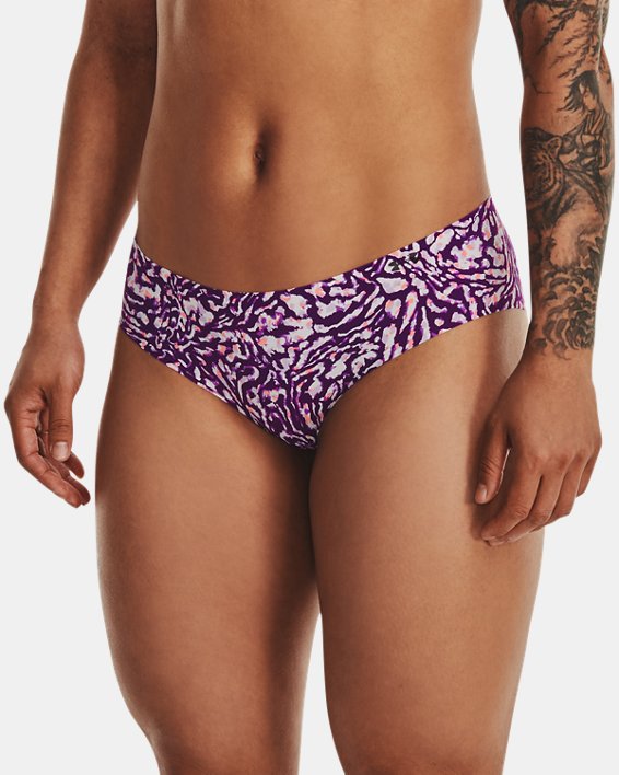 Women's UA Pure Stretch Hipster 3-Pack Underwear, Purple, pdpMainDesktop image number 0
